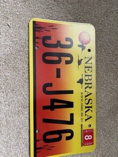Nebraska US License Plate