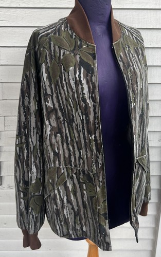 1980S VINTAGE WALLS CAMO BOMBER JACKET REALTREE GREENLEAF SINGLESTITCH HUNTING M - Bild 7 von 19