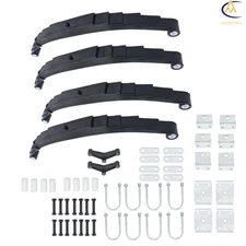 7000lbs Tandem Trailer Axle Suspension Kit 3500lbs 6 Leaf Springs+U-bolt+Hangers