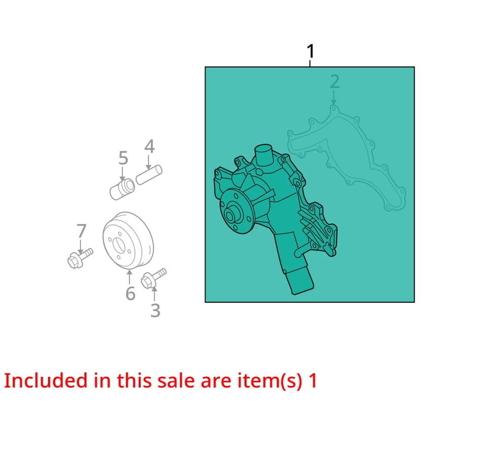 Bomba de refrigerante Ford Mustang 2005 4,0 L SOHC 9865359 Foto 3 de 4