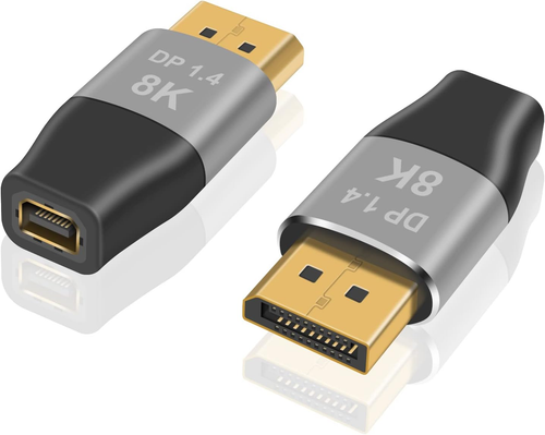 Duttek 8K Displayport to Mini Displayport Adapter 2 Pack,32.4Gbps Bi-Directional - Afbeelding 12 van 12
