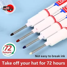 4PCS Deep Hole Marker Pens Long Nib 20mm Waterproof Markers for Metal Waterproof