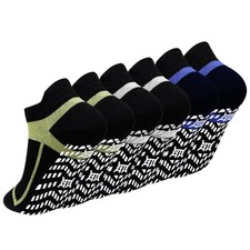 Non-Slip Grip Socks for Men: Anti-Skid Grippy Gripper Socks for Yoga Pilates ...