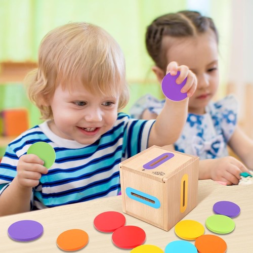 Montessori Toys for Toddlers 1 2 3 Year Old : Wooden Sensory Color Sorting... - Picture 7 of 7
