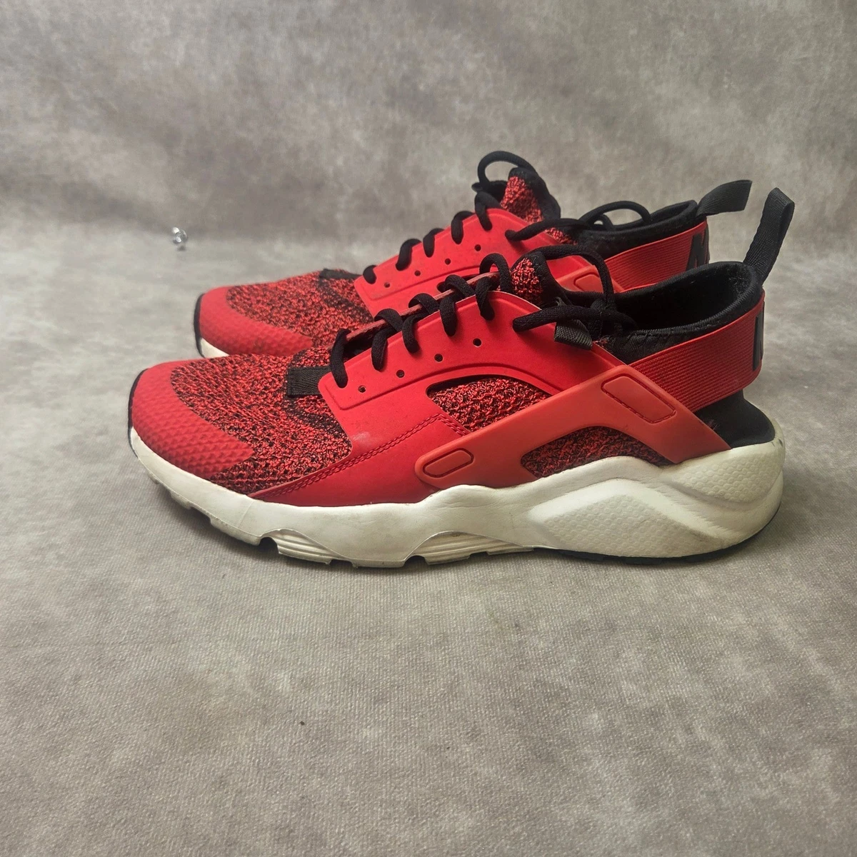 Nike Air Huarache Run Ultra Mens University Red Black Sneakers 875841-602 SZ 10 Nike Air Huarache Run Ultra Gym Red Black for Sale  main image 2
