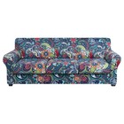 Couch Cover, Floral Pattern, Stretch, Printed, 4 Pieces, Sofa Slipcovers, for...
