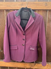 Ego7 Elegance CL Bordeaux Show Coat EU38/US 6 In Excellent Condition