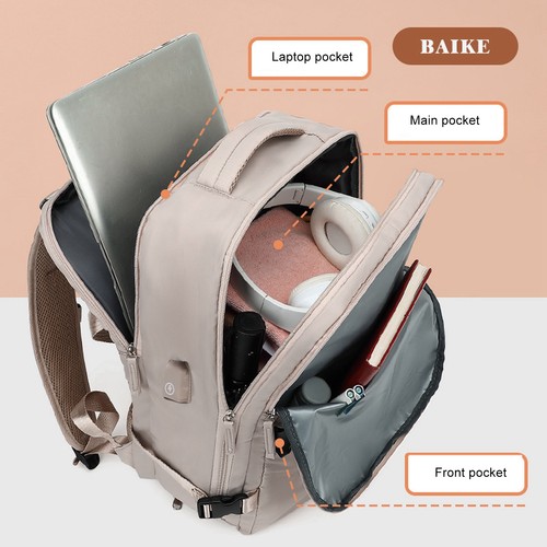 15.6 Inch Laptop Backpack Multipurpose Stylish Large Capacity Travel Backpac ZC - Afbeelding 9 van 24