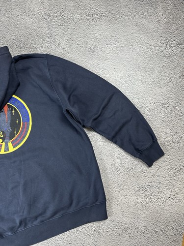 Vintage Alpha Industries Hoodie Big Logo Y2K Faded Style Men’s Size XL - Picture 7 of 12