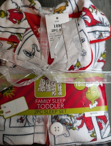 Neu mit Etikett Kleinkind 2-teiliger Dr. Seuss The Grinch Pyjama - 18 Monate