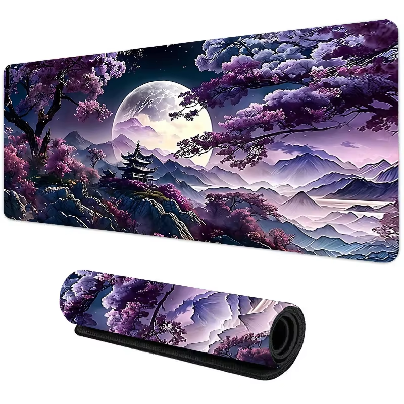 Night Moonlight Large Non-Slip Gaming Mouse Pad Laptop Desk Mat
