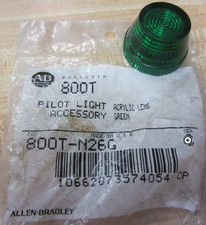 (Set of 2) NEW Allen‑Bradley 800T‑N26G Green Pilot Light Cap 30 mm