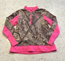 TrueTimber Camo Pink Quarter Zip Pullover Fleece Women  s 2XL Hunting Outdoor