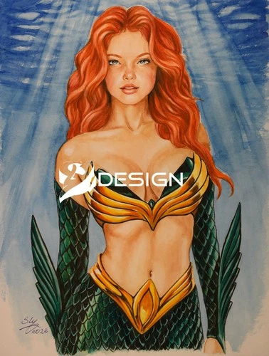 *** ORIGINAL COSPLAY ART by SLY  *** PAINTING # 11713 ***