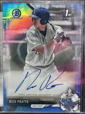 2017 Bowman Draft - Chrome Draft Pick Autographs Nick Pratto #CDA-NP Blue...