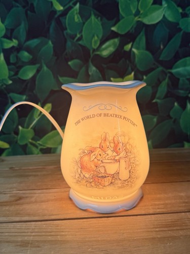 RARE Beatrix Potter Ceramic Wax Warmer Lamp - MIDAS Peter Rabbit Scene - Picture 10 of 17