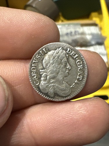 1677 Charles II 3d Threepence Three Pence Silver Collectable Grade (23109) - Picture 2 of 3