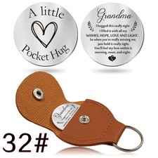 Grandma Gift Keychain Pocket Hug Keepsake Reminder Charm Birthday Quote