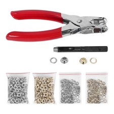 Grommet Eyelet Pliers Kit, 1/4 Inch 6mm Grommet Tool Kit with Metal Eyelets2304