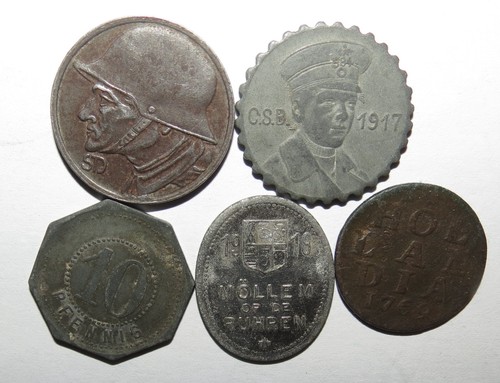🇩🇪 Lot de 5 monnaies allemandes anciennes & 1 hollandaise – À identifier