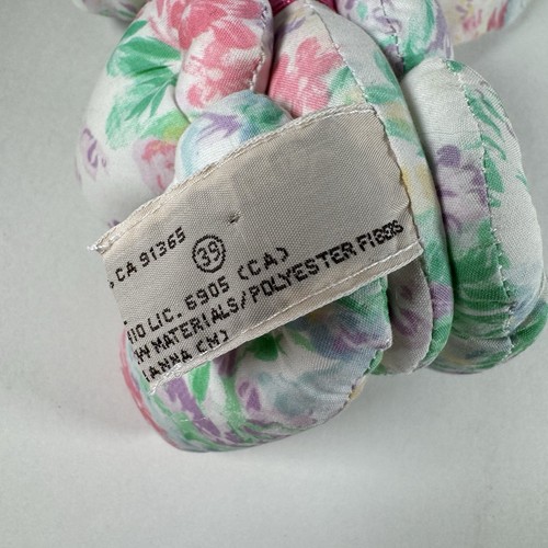 Applause Vintage Plush Bunny Rabbit Jointed Spring Tapestry 4.5" Floral Flowers - Picture 5 of 12