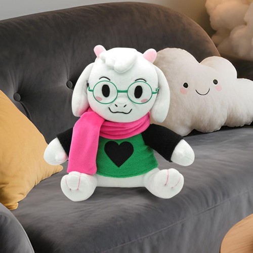 Deltarune Ralsei Green Fur Glasses Plush With No Hat & Scarf Fashion Plush Toy - Picture 9 of 14