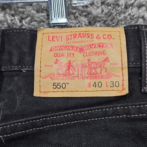 Levi's Relaxed Fit 550 Jeans Men 40x30 Black - Picture 3 of 8