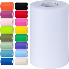 White Tulle Fabric Rolls 6 Inch by 100 Yards 300 feet Roll