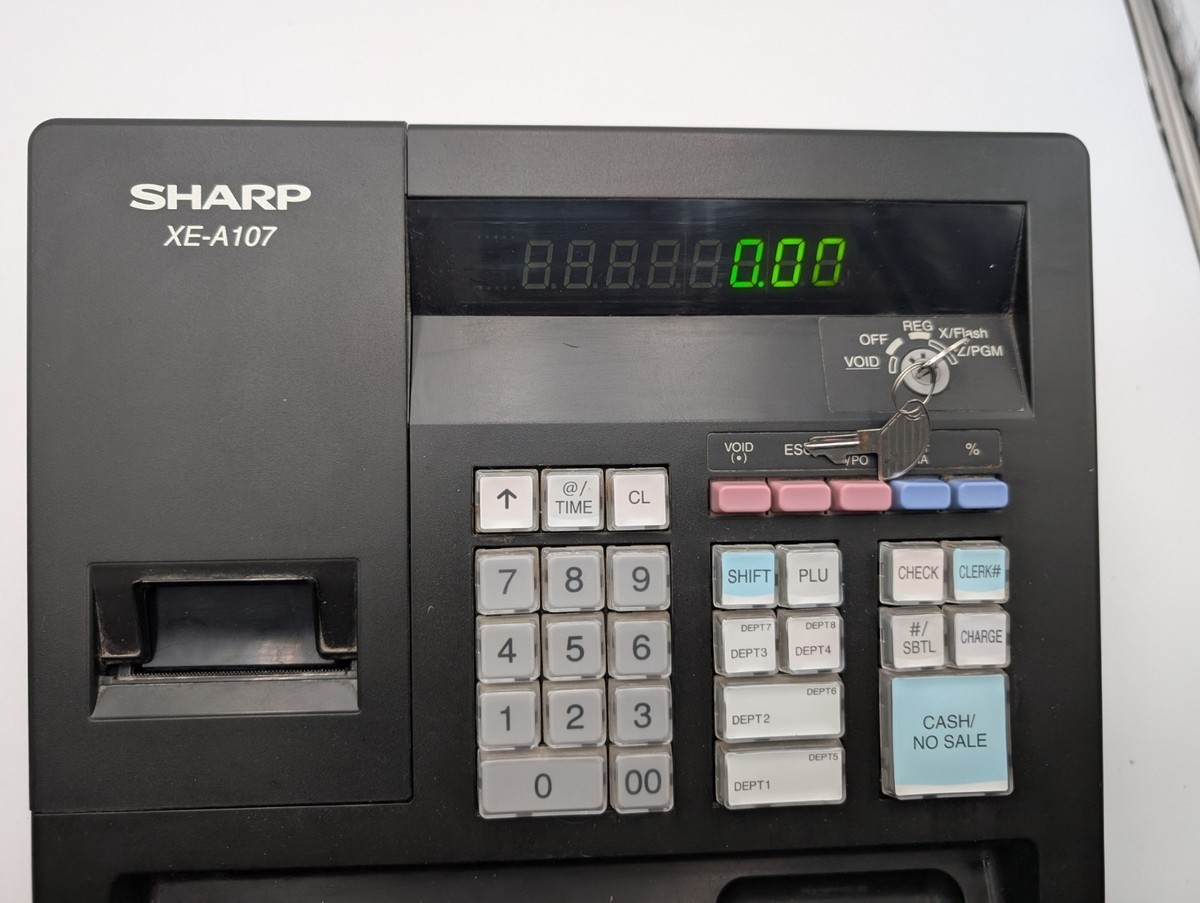 Sharp XE-A107 Cash Register – Works Great – w/ Power Cord