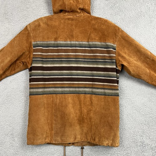 Vintage Braetan Leder Wildleder Chore Jacke Damen Medium Reißverschluss & Knebel Southwestern - Bild 12 von 24