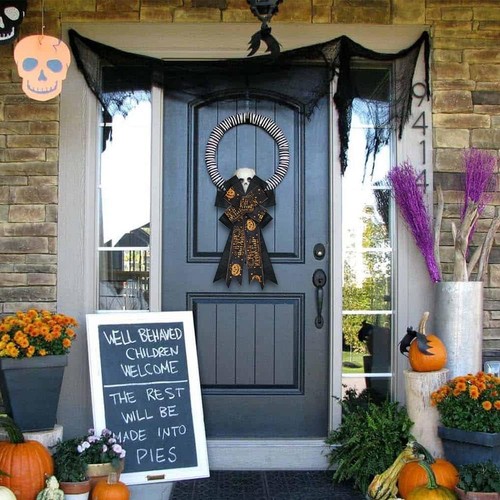 Happy Halloween Decorations Outdoor Indoor,Spooky Party Supplies bats Home Yard - Imagen 4 de 5