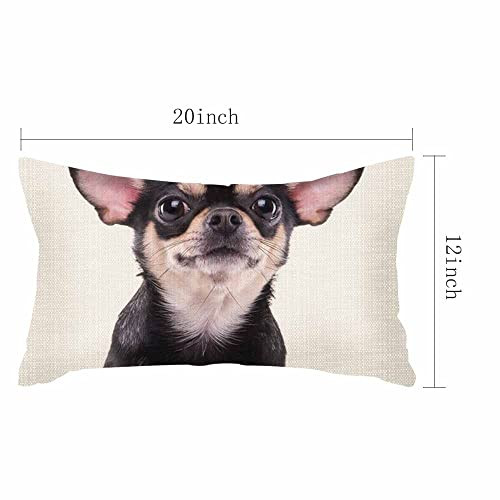 Throw Pillow Covers Chihuahua Cushion Pillow Case Home Decor Pillowcase 12x20 - Picture 5 of 6