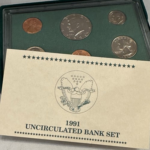 1991 Denver Mint Coinage, Uncirculated Bank Set OGP COA - Picture 5 of 7