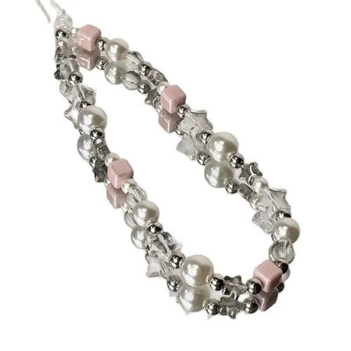 Pink Phone Chain Star Key Chain New Phone Strap Phone - Photo 4 sur 5