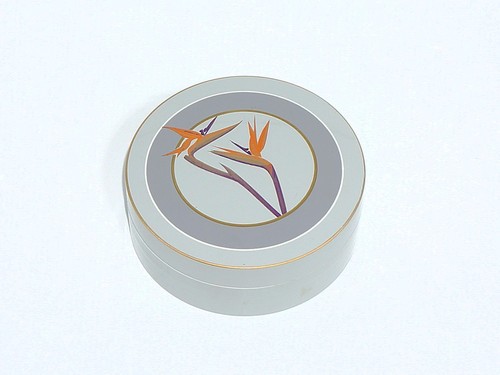 OTAGIRI BIRD OF PARADISE GRAY LACQUERWARE COASTERS W/ STORAGE BOX – SET OF 6 - Picture 4 of 5