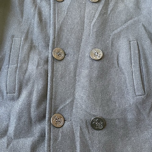Sz M- Vintage U.S. Navy double-breasted wool peacoat men’s named military USA!! - Picture 3 of 12