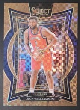 Zion Williamson 2024-25 Select CONCOURSE LEVEL BRONZE CHECKER PRIZM #'d 28/49
