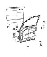 Genuine Mopar Front Door Lower Hinge Left 68030377AC