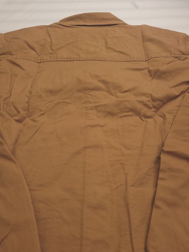Carhartt Shirt Women's Large Brown Midweight Twill Jersey Lined Rugged Flex - Picture 13 of 13