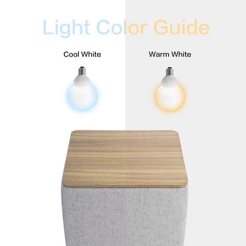 HomePop Home Decor Storage Ottoman with Wood Top|Upholstered Modern Square St... - Picture 3 of 7