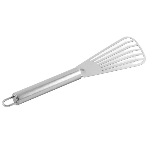 Espátula de cocina para el hogar ranurada de acero inoxidable pala de barbacoa plateada - Imagen 3 de 3