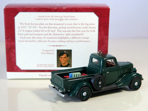 Hallmark Keepsake Ornament 1937 Ford V-8 Collector's Series 1998 - Picture 2 of 3