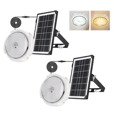 Solar Power Ceiling Pendant Light Remote Control Waterproof Out/Indoor Lamp 1-4X
