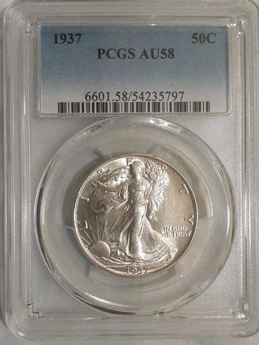 1937 Walking Liberty Half Dollar PCGS AU-58