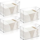 4 Pcs Paper Towel Dispenser Countertop Acrylic Napkin Holders Folded Paper Di...