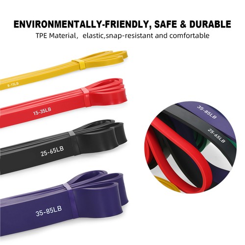 4pcs Pull Up Assist Bands Set Resistance Loop Bands Powerlifting Workout Ex 8R5O - Bild 9 von 9