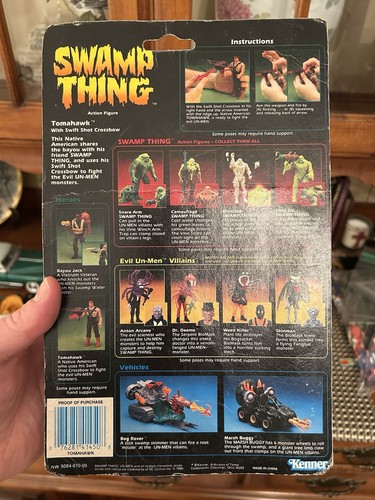 Vintage Swamp Thing Tomahawk W/ Crossbow action figure 1990 Kenner See Pics/Read - Picture 12 of 13