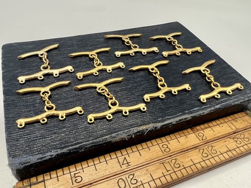 8 pcs Vintage New Old Stock Gold Tone Connector Closure Lot Jewelry Findings - 第 4/5 張圖片