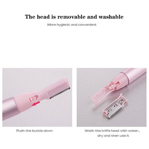 Women Electric Brows Trimmer Razor Hair Remover Facial Face Eyebrow Epilator - Picture 6 of 8