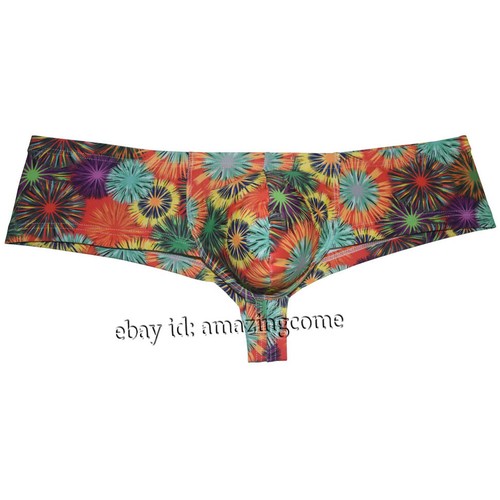 Men Cheeky Boxer Briefs Underwear Brazilain Bikini Swim Thong 1/2 Rear Coverage - Picture 57 of 64